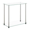 Asstd National Brand Classic Glass Glass End Table In Silver