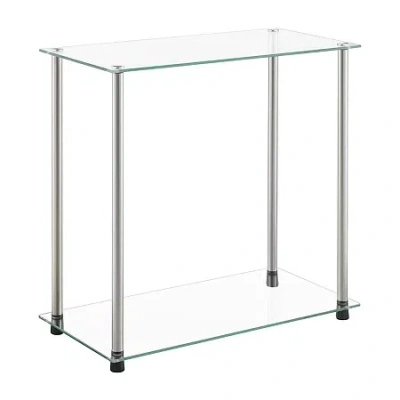 Asstd National Brand Classic Glass Glass End Table In Silver