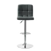 Asstd National Brand Clayton Faux-leather Swivel Adjustable Height Barstool In Gray