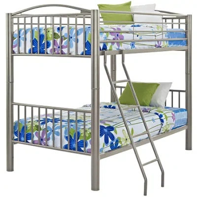 Asstd National Brand Colton Bunk Bed In Gray