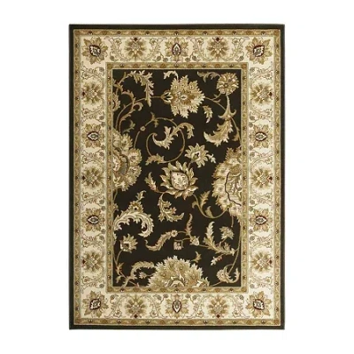 Asstd National Brand Como Abstract Traditional Oriental Area Rug In Brown