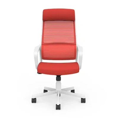 Asstd National Brand Contemporary Mesh Adjustable Height Office Chair In Red