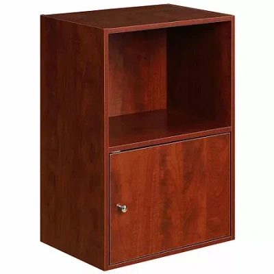 Asstd National Brand Convenience Concepts Extra Storage 1 Door Cabinet In Brown