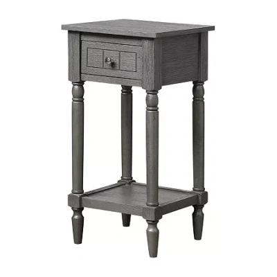 Asstd National Brand Convenience Concepts French Country Khloe Accent Table In Gray