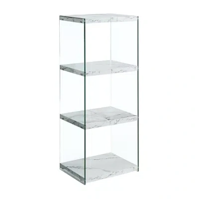 Asstd National Brand Convenience Concepts Soho 4-tier Tower Bookcase In White