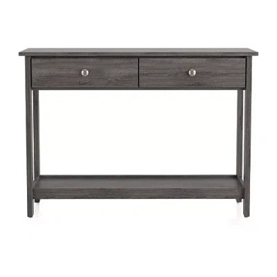 Asstd National Brand Conway Storage 2-drawer Console Table In Gray