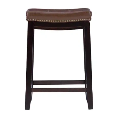 Asstd National Brand Coovewood Counter Height Bar Stool In Brown