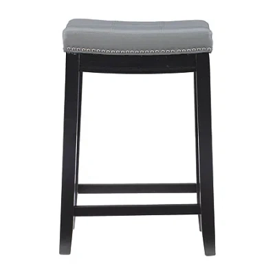 Asstd National Brand Coovewood Counter Height Bar Stool In Gray