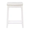 Asstd National Brand Coovewood Counter Height Bar Stool In White