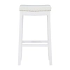 Asstd National Brand Coovewood Upholstered Bar Stool In White