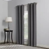 Asstd National Brand Copley Grommet Top Blackout Set Of 2 Curtain Panel In Gray