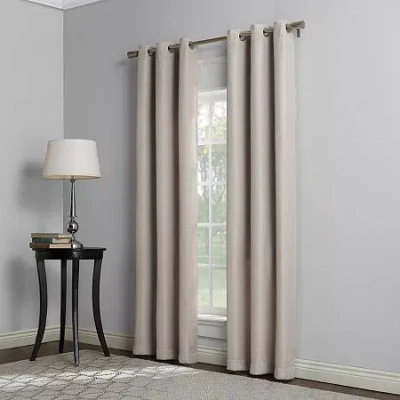 Asstd National Brand Copley Grommet Top Blackout Set Of 2 Curtain Panel In Sand