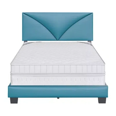 Asstd National Brand Cornerstone Upholstered Platform Bed In Blue