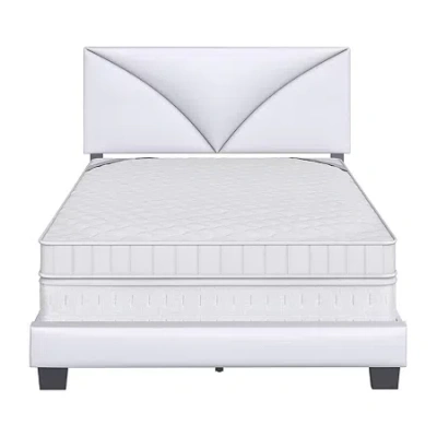 Asstd National Brand Cornerstone Upholstered Platform Bed In White
