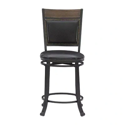Asstd National Brand Counter Height Swivel Bar Stool In Brown