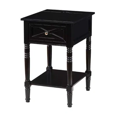 Asstd National Brand Country Oxford 1-drawer End Table In Black