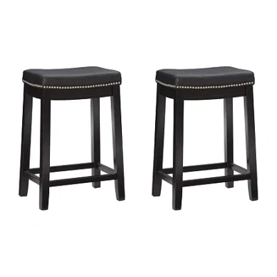 Asstd National Brand Covewood 2-pc. Counter Height Bar Stool In Black