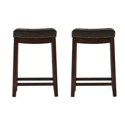Asstd National Brand Covewood 2-pc. Counter Height Bar Stool In Brown