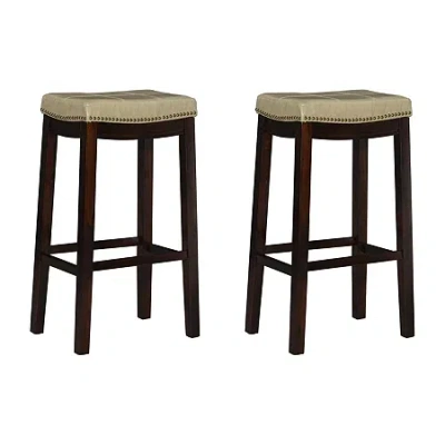 Asstd National Brand Covewood 2-pc. Upholstered Bar Stool In Brown