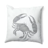 Asstd National Brand Crab Square Throw Pillow In Gray