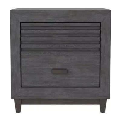 Asstd National Brand Cranes 2-drawer Nightstand In Brown