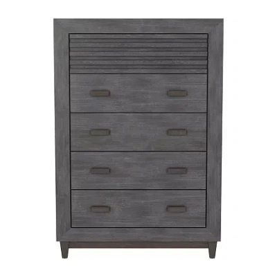 Asstd National Brand Cranes 5-drawer Chest In Brown