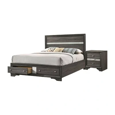 Asstd National Brand Craye 2 Piece Bedroom Set In Gray