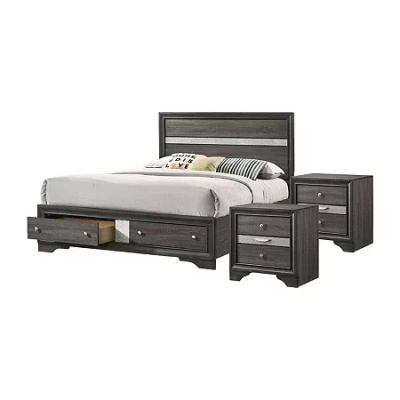 Asstd National Brand Craye 3 Piece Bedroom Set In Gray