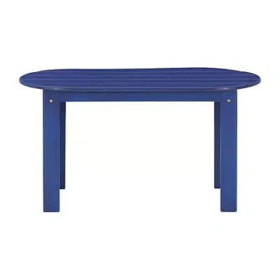Asstd National Brand Creekside Collection Adirondack Outdoor And Coffee Table In Blue