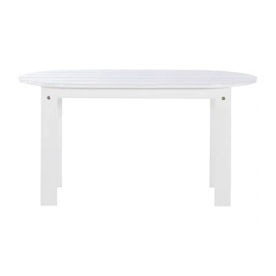 Asstd National Brand Creekside Collection Adirondack Outdoor And Coffee Table In White