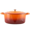 Asstd National Brand Crock Pot Artisan 7 Quart Enameled Cast Iron Oval Dutch Oven In Orange
