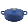 Asstd National Brand Crock Pot Artisan Enameled 5 Quart Cast Iron Round Braiser Pan With Self Basting Lid In Blue