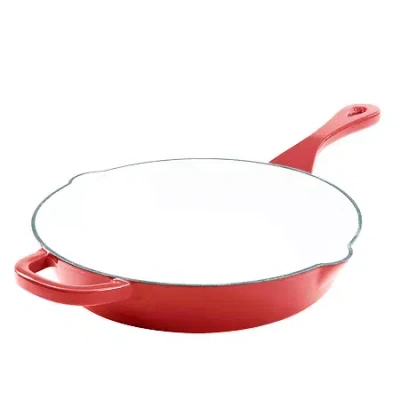 Asstd National Brand Crock Pot Artisan Enameled 8" Round Cast Iron Skillet In Red