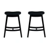 Asstd National Brand Crofton 1 Pair Counter Height Bar Stool In Black