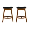 Asstd National Brand Crofton 1 Pair Counter Height Bar Stool In Brown