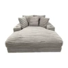 Asstd National Brand Cuddler Chaise Lounge In Gray