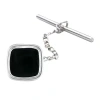 Asstd National Brand Cushion Shaped Tie Tack In Black