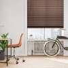 Asstd National Brand Cut-to-width 2" Cordless Faux-wood Blinds In Brown