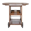 Asstd National Brand Cynthia Wood-top Serving Cart In Brown