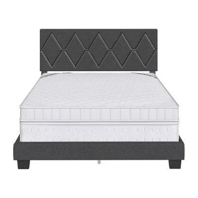 Asstd National Brand Danica Wooden Platform Bed In Black