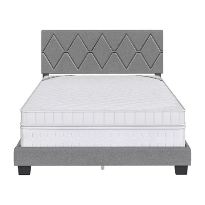 Asstd National Brand Danica Wooden Platform Bed In Gray