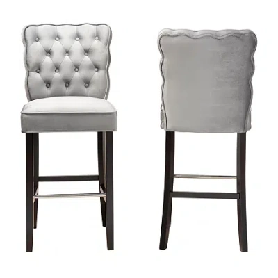 Asstd National Brand Daphne Dining Collection 2-pc. Bar Stool In Gray