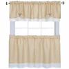 Asstd National Brand Darcy 3-pc. Rod Pocket Kitchen Curtains & Drapes Window Set In Brown