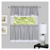 Asstd National Brand Darcy 3-pc. Rod Pocket Kitchen Curtains & Drapes Window Set In Gray