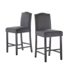 Asstd National Brand Darren 2-pc. Counter Height Upholstered Bar Stool In Black
