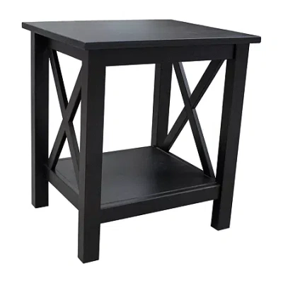 Asstd National Brand Delavan Storage End Table In Black