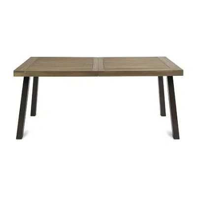Asstd National Brand Della Rectangular Dining Table In Gray