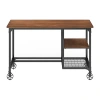 Asstd National Brand Deller 2 Shelves Writing Desk In Black