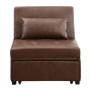 Asstd National Brand Demarco Folding Sleeper Ottoman In Brown