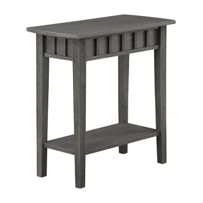 Asstd National Brand Dennis End Table With Shelf In Gray